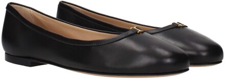 Ballet Flats Slipon Leer Zwart