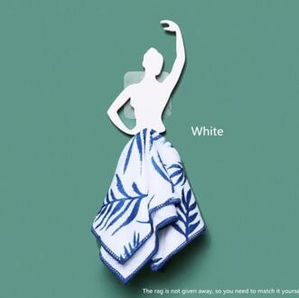 Balletdanser Haken Keuken Schoonmaakdoekje Badkamer Rag Handdoek Opslag Multifunctionele Haak Waterdichte Naadloze 01