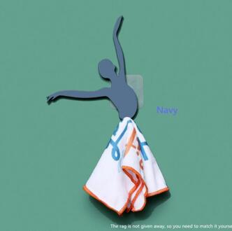 Balletdanser Haken Keuken Schoonmaakdoekje Badkamer Rag Handdoek Opslag Multifunctionele Haak Waterdichte Naadloze 03