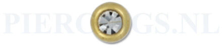 Balletje 1.2 mm 3 mm goud kleur kristal