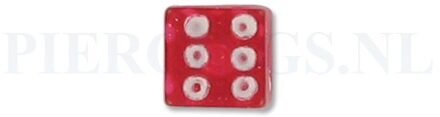 Balletje 1.6 mm acryl dobbelsteen rood
