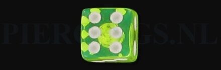 Balletje 1.6 mm acryl dobbelsteen UV-geel