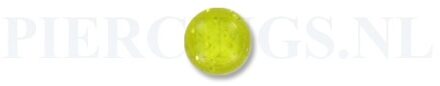 Balletje 1.6 mm acryl geel met glitters