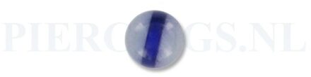Balletje 1.6 mm acryl licht blauw met band
