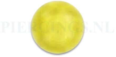 Balletje 1.6 mm acryl transparant geel 6 mm