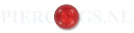 Balletje 1.6 mm acryl transparant rood 6 mm