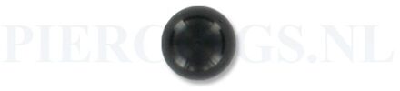 Balletje 1.6 mm acryl zwart 6 mm