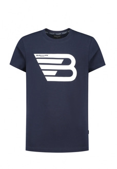 Ballin Amsterdam Jongens t-shirt icon logo Blauw - 140