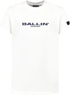 Ballin Amsterdam Jongens t-shirt logo hd Wit - 140
