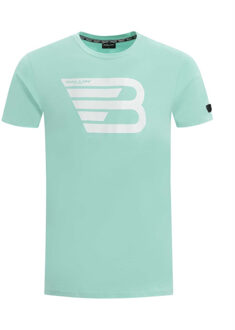 Ballin Amsterdam T-shirt shirt print dark mint - maat L Groen