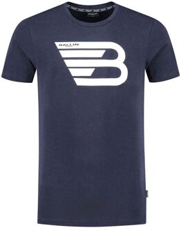 Ballin Chestprint T-shirt Heren navy - wit - XL
