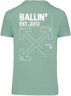 Ballin Est. 2013 Backprint cross shirt Groen
