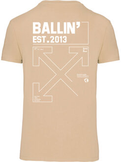 Ballin Est. 2013 Backprint cross shirt - maat L Beige