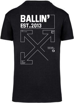Ballin Est. 2013 Backprint cross shirt - maat M Zwart