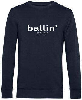 Ballin Est. 2013 Est. 2013 - Heren Sweaters Basic Sweater - Blauw - Maat XL