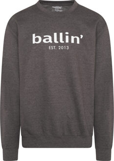 Ballin Est. 2013 Est. 2013 - Heren Sweaters Basic Sweater - Grijs - Maat 3XL