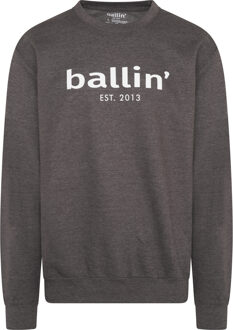 Ballin Est. 2013 Est. 2013 - Heren Sweaters Basic Sweater - Grijs - Maat L