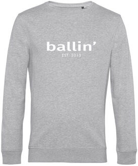Ballin Est. 2013 Est. 2013 - Heren Sweaters Basic Sweater - Grijs - Maat XXL