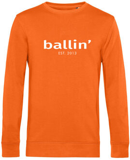Ballin Est. 2013 Est. 2013 - Heren Sweaters Basic Sweater - Oranje - Maat L