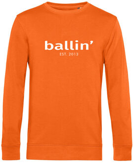 Ballin Est. 2013 Est. 2013 - Heren Sweaters Basic Sweater - Oranje - Maat XL