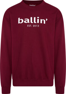 Ballin Est. 2013 Est. 2013 - Heren Sweaters Basic Sweater - Rood - Maat 3XL