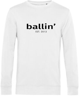 Ballin Est. 2013 Est. 2013 - Heren Sweaters Basic Sweater - Wit - Maat 3XL
