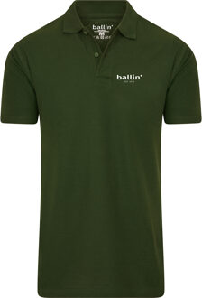 Ballin Est. 2013 - Heren Polo SS Basic Polo - Groen - Maat 3XL