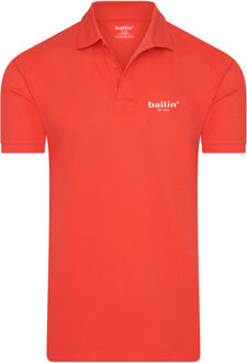 Ballin Est. 2013 - Heren Polo SS Basic Polo - Rood - Maat S