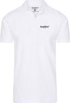 Ballin Est. 2013 - Heren Polo SS Basic Polo - Wit - Maat 3XL