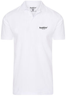 Ballin Est. 2013 - Heren Polo SS Basic Polo - Wit - Maat L