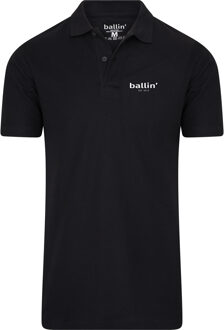 Ballin Est. 2013 - Heren Polo SS Basic Polo - Zwart - Maat XL