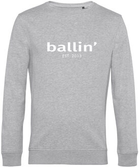 Ballin Est. 2013 - Heren Sweaters Basic Sweater - Grijs - Maat XS