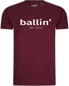 Ballin Est. 2013 - Heren Tee SS Basic Shirt - Rood - Maat XL