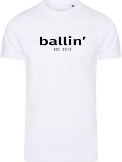 Ballin Est. 2013 - Heren Tee SS Basic Shirt - Wit - Maat L