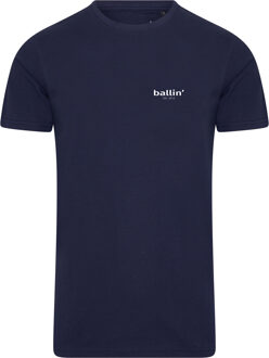 Ballin Est. 2013 - Heren Tee SS Small Logo Shirt - Blauw - Maat M