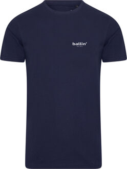 Ballin Est. 2013 - Heren Tee SS Small Logo Shirt - Blauw - Maat XXL