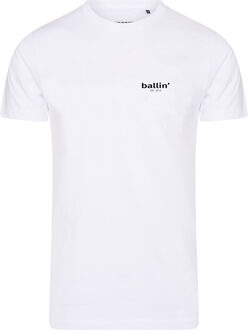 Ballin Est. 2013 - Heren Tee SS Small Logo Shirt - Wit - Maat XXL