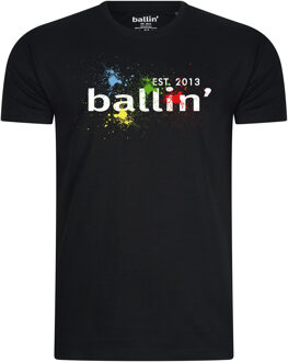 Ballin Est. 2013 Paint splatter tee Zwart - XL