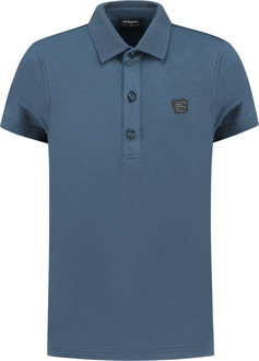 Ballin Polo shirt met logo - Navy blauw - Maat 140