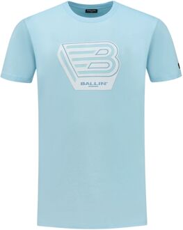 Ballin Shirt Heren blauw - wit - L