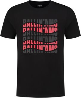 Ballin Shirt Heren zwart - rood - grijs - L