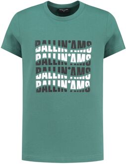 Ballin Shirt Junior groen - zwart - wit - 128