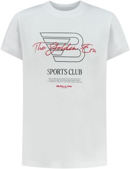 Ballin Shirt Junior wit - zwart - rood - 128