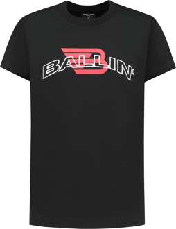 Ballin T-shirt met print - Zwart - Maat 140