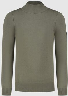 Ballin Trui gebreid regular fit - Donker army groen - Maat 140