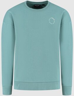 Ballin winter sweater jongens - groen - cirkel logo - Maat 140