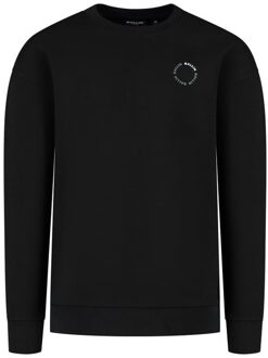 Ballin winter sweater jongens - zwart - cirkel logo - Maat 140