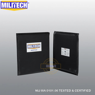 Ballistic Panel BulletProof Plate NIJ Level 3A &NIJ 0101.07 Level HG2 10 x 12 Rectangle Cut Pair Aramid Soft Body Armor-MILITECH
