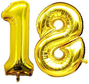 Ballon 18th Verjaardag 40 Inch Giant Folie Ballon Verjaardag Decor Voor Party Gd Thuis Party Decorations Snelle Рождество goud
