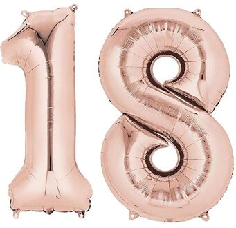 Ballon 18th Verjaardag 40 Inch Giant Folie Ballon Verjaardag Decor Voor Party Gd Thuis Party Decorations Snelle Рождество roos goud